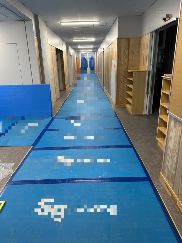 養生作業　福井県武生市