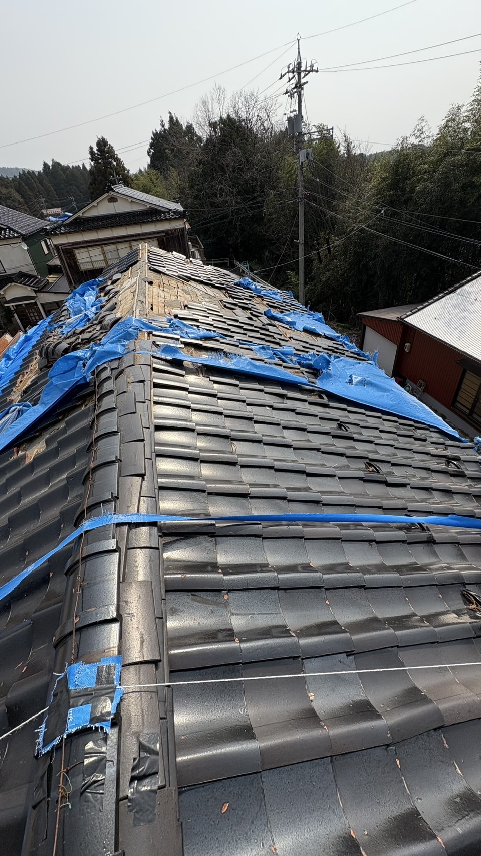 ブルシート張替え　鳳珠郡能都町