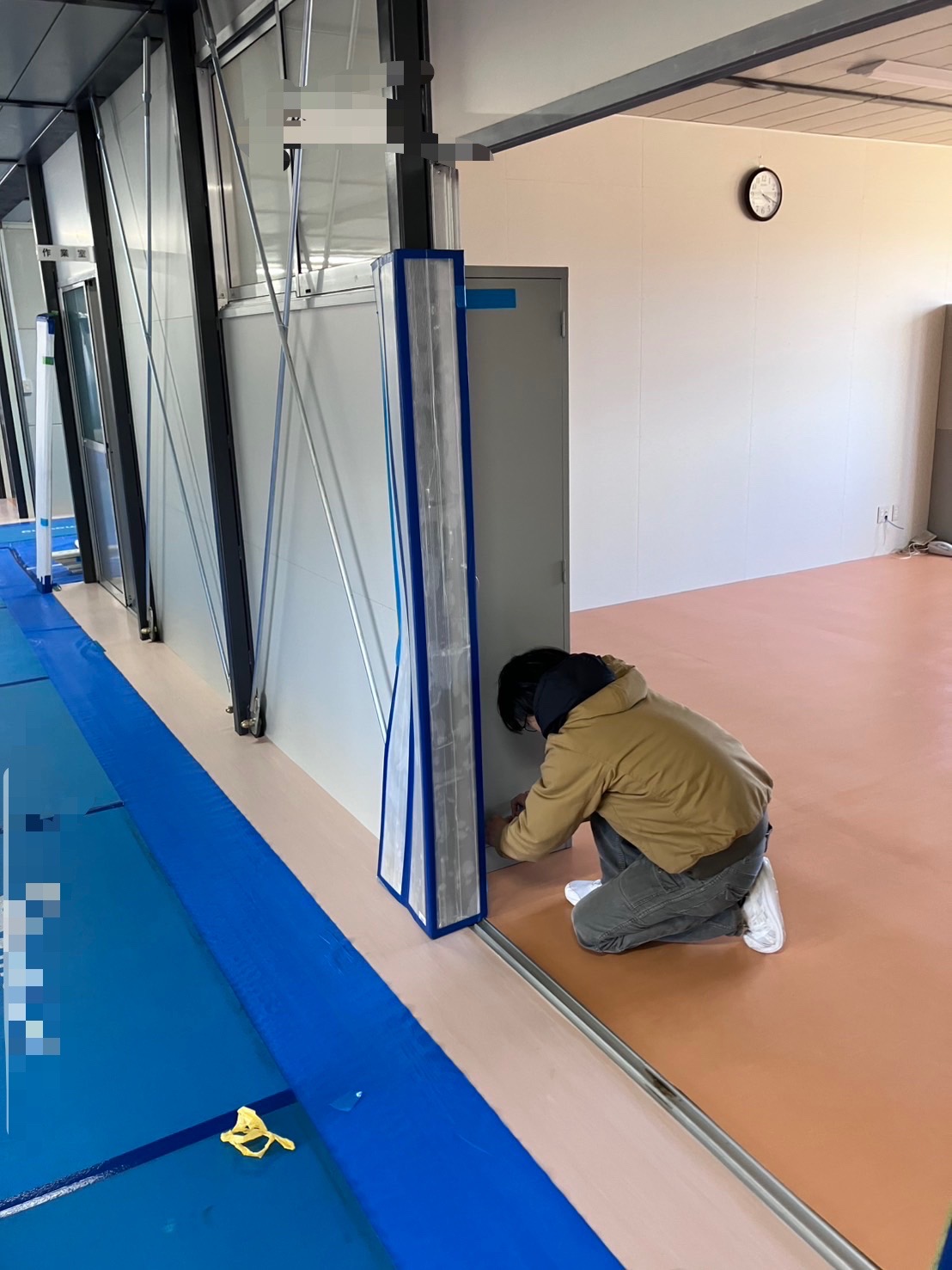 養生作業　石川県七尾市