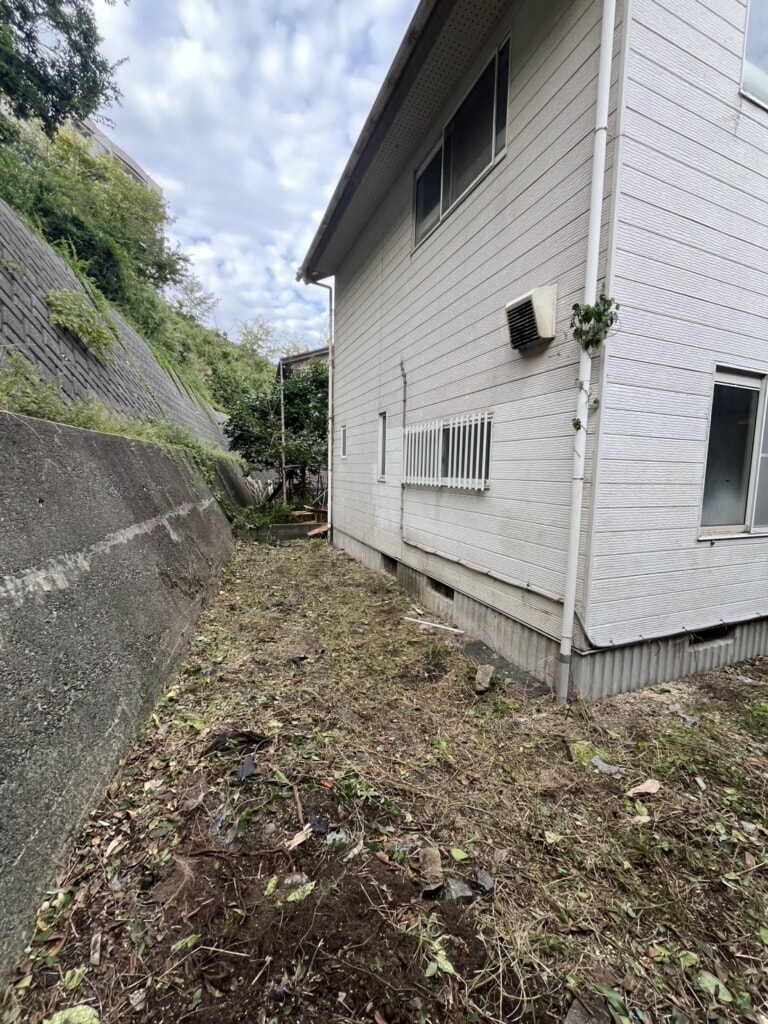 庭木伐採作業　石川県河北郡